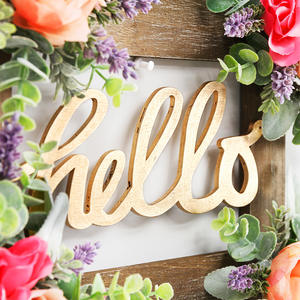 हॉट-सेलिंग कृत्रिम फूल सजावट बोर्ड लैवेंडर फूल माला सामने के दरवाजे सजावटी मालदार - Product Image 3