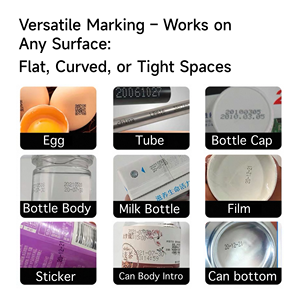 Impressora Mini Inkjet Inteligente 12.7mm Portátil para Garrafa Metal Plástico Papelão YMARK Codificador Manual Data de Validade Número de Lote Logo - Product Image 5