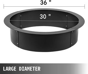 Heavy Duty Steel 36-Inch DIY Campfire <b>Fire</b> Pit Ring Portable Wood Burning <b>Fire</b> Brazier - Product Image 2
