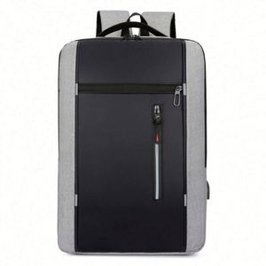 Large Capacity Unisex Student Backpack with Zipper Closure Business Commute <b>Computer</b> USB Charging School <b>Bag</b> - Product Image 6