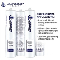 JUNBOM 7132 Mastic silicone acétique pour aquarium, haute résistance, séchage rapide, étanche pour verre et céramique d'aquarium, direct usine OEM