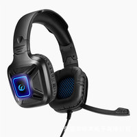 Honcamwired Nouveau design élégant de haute qualité avec logo personnalisé pour téléphone portable LED Rgb Gaming Head Set Gamer Headphone pour Ps4 Ps5 Xbox