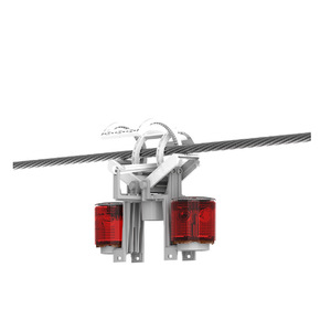 Feu de signalisation solaire SW2736 LED rouge, cadre en aluminium, IP65, alimenté par batterie, pour installation de drones sur lignes électriques - Product Image 3