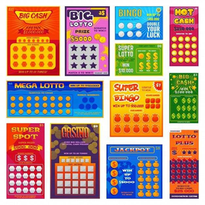 Tarjetas <span class=keywords><strong>de</strong></span> impresión <span class=keywords><strong>de</strong></span> doble cara personalizadas, rascador, billetes <span class=keywords><strong>de</strong></span> sortija - Product Image 1