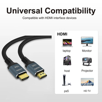 Câble coaxial 16K pour câble 2.2, gaine PVC 1m-5m, 96 Gbps, 8K 144Hz, EARC, plaqué or, pour Xbox Series X, PS5, moniteur d'ordinateur, téléviseur, projecteur