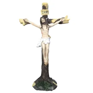 Statua religiosa su ordinazione della figurina religiosa della statua di gesù cristo della resina