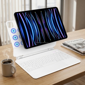 Custodie per Tablet e Laptop per Scuole, Custodia con Tastiera BT Magic e Trackpad Intelligente, Porta Type-C per <span class=keywords><strong>iPad</strong></span> 10.9/11 e <span class=keywords><strong>iPad</strong></span> <span class=keywords><strong>Pro</strong></span> <span class=keywords><strong>12.9</strong></span> Pollici - Product Image 1