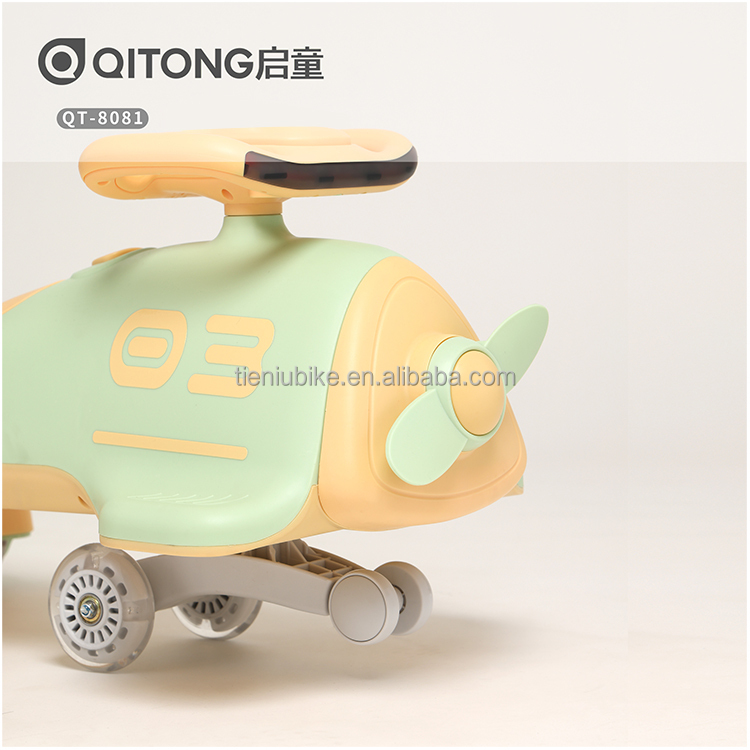 New Twister Car Airplane Shape Yoyo Twist Car Quiet Flash Wheel For 2-6 Year Kids Qt-8081