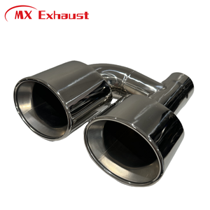 Embout d'échappement <span class=keywords><strong>double</strong></span> en acier inoxydable poli style H, à souder, pour silencieux de voiture à <span class=keywords><strong>double</strong></span> <span class=keywords><strong>paroi</strong></span> - Product Image 2