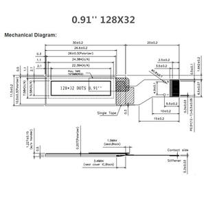 Lcd lcd 0.91 pollici OLED 128x32 risoluzione SSD1306 SPI modulo OLED 091 pollici - Product Image 6