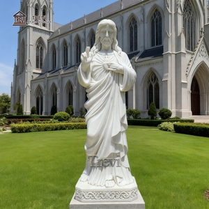 โรงงานเทรวี ขายส่งรูปปั้นพระเยซูหินอ่อนอิตาลีขนาดเท่าคนจริง สไตล์ยุโรป แกะสลักด้วยมือ ขัดเงาอย่างดี ทนทาน สำหรับศาสนาคริสต์นิกายคาทอลิก - Product Image 4