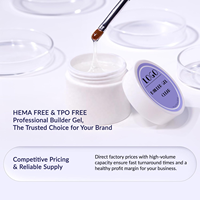 Gel UV auto-nivelant HEMA TPO FREE en gros, gel de construction pour extension d'ongles, renforçateur transparent, professionnel, pour salon de manucure, approvisionnement en vrac
