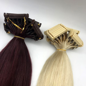 Cuticola all'ingrosso allineata 100% <span class=keywords><strong>capelli</strong></span> umani russi grezzi vergini a doppio disegnato tutti i colori dritto <span class=keywords><strong>5</strong></span> righe 6D estensione dei <span class=keywords><strong>capelli</strong></span> - Product Image 2