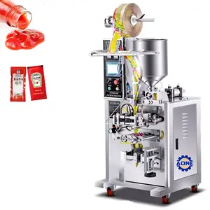 Small Auto Chili Liquid Tomato Paste Sauce Ketchup Stick Sachet Packet Filling Sealing Packaging Packing Machine