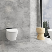 Toilette intelligente électrique monobloc en céramique à cadre dissimulé Toilette intelligente suspendue au mur avec réservoir intégré