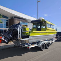 Bateau de pêche de luxe en aluminium soudé de 7,5 m (25 pieds) pour la famille australienne, prix des yachts