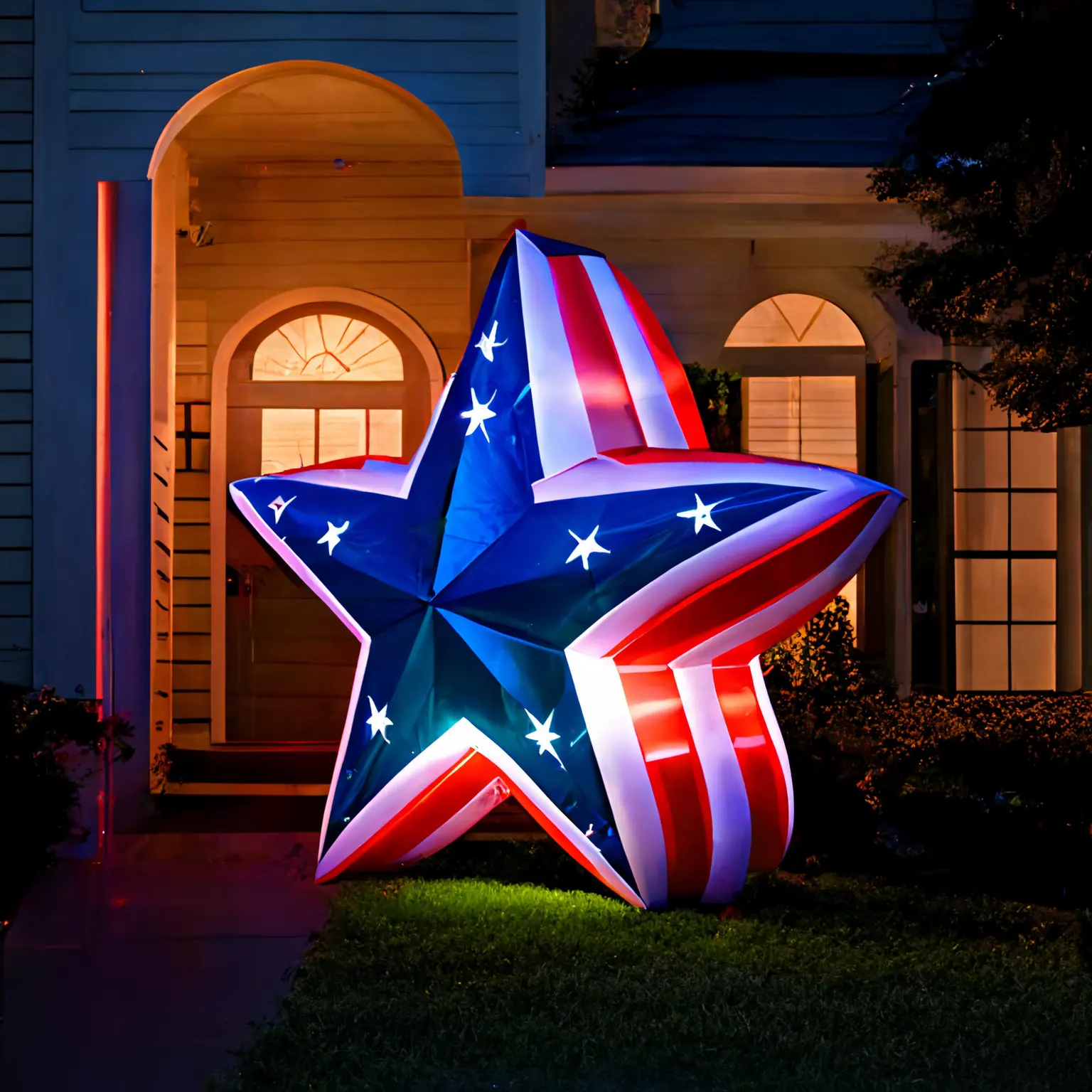 Onafhankelijkheidsdag Ster Decor Opblaasbare 4e Van July Inflatables Met Led Verlichting