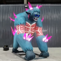 Modèle de gorille animatronique interactif pour maison hantée ou accessoire de démon animatronique réaliste pour divertir les personnes