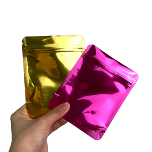 Hot Bán Bóng Kim Loại Vàng Đỏ Magenta Nắp Kéo Ziplock Túi Mùi Bằng Chứng Hoa Bao Bì <span class=keywords><strong>Pouch</strong></span> 3.5G Trống Mylar Túi - Product Image 4