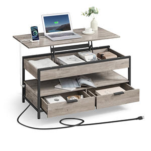 VASAGLE Mesas De Centro Para Salas Lifting <strong>Coffee</strong> <strong>Table</strong> Lift Top <strong>Coffee</strong> <strong>Table</strong> <strong>with</strong> <strong>Storage</strong> Drawers and Charging Station - Product Image 1