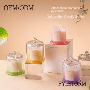 Vela Bohemia Aromática de Cera de Soja Golden Bell de Alta Gama para Bodas, Cumpleaños, Diwali, Festival de Medio Otoño, Decoración Creativa para el Hogar, Día del Padre - Product Image 4