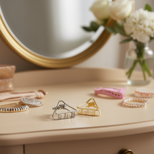 Fermaglio triangolare per capelli da 4,5 cm per donne e ragazze, accessorio per capelli in metallo - Product Image 3