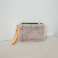Petit sac carré en peluche Ins multicolore Mini sac cosmétique organisateur de maquillage étudiants porte-monnaie porte-carte filles pochette sacs
