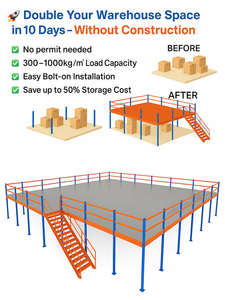 Mezzanine <span class=keywords><strong>de</strong></span> stockage multi-niveaux pliable en acier/bois, anti-rouille et anti-corrosion, <span class=keywords><strong>pour</strong></span> <span class=keywords><strong>matelas</strong></span>, fabriqué en Chine - Product Image 4