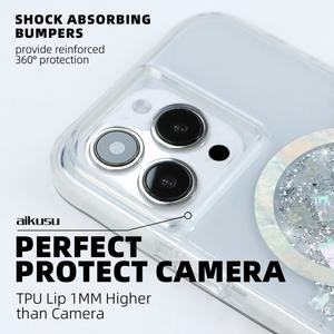 Funda de Teléfono Personalizada con Imitación de Nácar, 3 en 1, TPU, PC, TPE, Resina, Magnética, para iPhone 16, 15, 14, 13, 12 Pro Max - Product Image 4