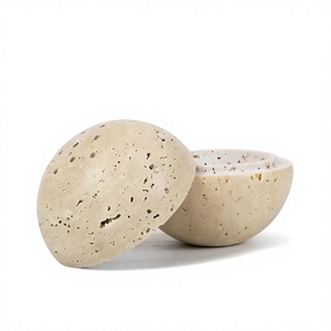 Quemador de Incienso Escultural Premium de Arenisca, Cuenco de Resina de Doble Hemisferio para Carbón - Product Image 1