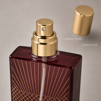 Flacon de parfum vide rechargeable en gros 35 ml avec capuchon doré, atomiseur de style arabe à motif ondulé, logo personnalisé