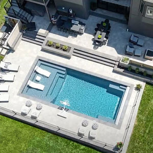 Piscina de Fibra de Vidrio de Lujo, Grande, para Familias y Adultos, Subterránea, Prefabricada, de FRP, para Uso en Exteriores - Product Image 3