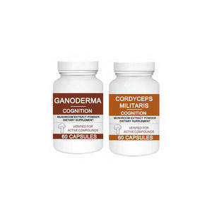 Cápsulas de Hongos de Marca Privada Reishi y Cordyceps - Paquete Combinado de 2 Botellas - Product Image 1