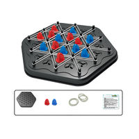 Jeu éducatif de géométrie : Chaîne de triangles et échiquier |   Jeu de puzzle interactif d'entraînement logique pour la liaison parent-enfant en famille