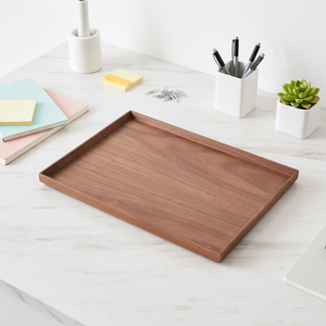 Bandeja Cuadrada <span class=keywords><strong>de</strong></span> Madera <span class=keywords><strong>de</strong></span> Nogal con Logotipo Grabado <span class=keywords><strong>al</strong></span> <span class=keywords><strong>por</strong></span> <span class=keywords><strong>Mayor</strong></span>, Bandeja <span class=keywords><strong>de</strong></span> Frutas Estilo Occidental, Ecológica, con Unión <span class=keywords><strong>de</strong></span> Espiga y Mortaja, para Café y Frutos Secos - Product Image 2