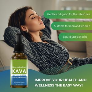 Großhandelspreis OEM Eigenmarke Kava-Kava-Wurzel Flüssigextrakt 70% Tropfen Schlaf-Nahrungsergänzungsmittel Getränke Kava-Tropfen - Product Image 3