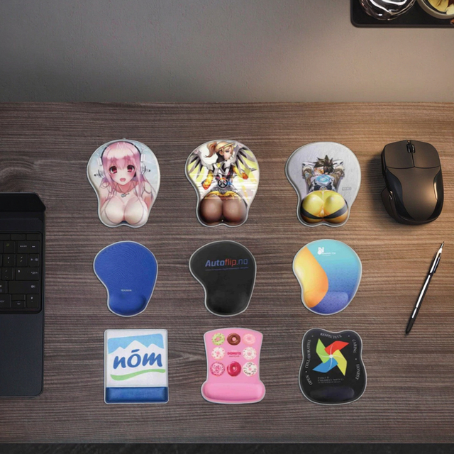 Customize Various Shapes Cartoon Pattern Heated Leather Scratch Proof Wrist Rest Mouse Pads Carry Comfort OEM