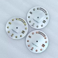 Cadran de montre en acier inoxydable de 31 mm, motif nacre, non lumineux, avec index en diamant pour mouvement 8285