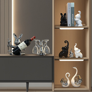 Panali eco-friendly coniglio fermalibri ornamenti creativi in ceramica Desktop <span class=keywords><strong>decorazione</strong></span> per la <span class=keywords><strong>casa</strong></span> per armadietto del vino soggiorno ingresso libreria - Product Image 2