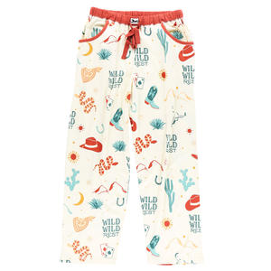 Pyjama décontracté pour homme et garçon, imprimé animal de dessin animé, pantalon de pyjama, bas de pyjama, spandex/polyester - Product Image 4