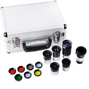 <span class=keywords><strong>Kit</strong></span> de Accesorios para Filtro de Ocular de <span class=keywords><strong>Telescopio</strong></span> Solomark de 1.25 Pulgadas (Plateado), Juego de 5 <span class=keywords><strong>Oculares</strong></span> Plössl, Juego de 7 Filtros, Lente Barlow 2X - Product Image 1