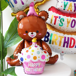 Nuovo Design 2023 Palloncino in Foil a Forma di Orso per Torta di <span class=keywords><strong>Compleanno</strong></span> Decorazione per Feste Pezzo Singolo - Product Image 4