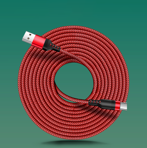 Kabel Data pengisian daya cepat, kabel USB tipe-c, anyaman nilon, kabel Data pengisian daya cepat untuk iPhone dan earphone kompatibel dengan perangkat iOS - Product Image 2