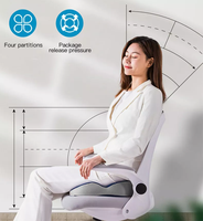 Coussin de siège ergonomique en mousse à mémoire de forme tissée à rebond lent pour le soulagement de la douleur du coccyx au bureau/en voiture