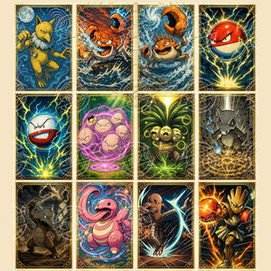 Tarjetas Metálicas Pokémon de Dibujos Animados Avanzadas con Estuche Protector de Acrílico, Colección Legendaria, Juguetes de Juego para Niños, Regalo de Año Nuevo Chino - Product Image 2