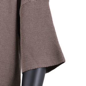 TOPSHOW Custom 100% Cotton Oversized Blank Knitted <b>Waffle</b> Short Sleeve Crew Neck Heavyweight T-<b>shirt</b> - Product Image 5