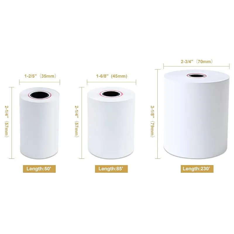 Cashier paper 57mm, 58mm 80mm custom size thermal POS paper roll used for receipt automatic ATM POS system