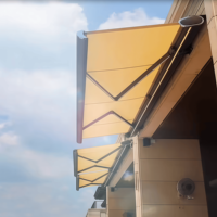 Système d'auvent rétractable motorisé à commande électrique pour balcon de villa, pare-soleil autoportant, résistant à la pluie
