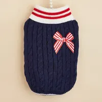 Vêtements d'hiver en coton pour animaux de compagnie, design classique mignon, couleur contrastée, manteau décontracté universel, pull chaud personnalisé pour petit chien