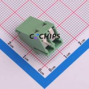 DB129S-5.08-2P-GN-S <b>Screw</b> Terminal <b>Block</b> Through hole Component (THT),P=5.08mm Connector 1x2P 5.08mm Green Through Hole - Product Image 2